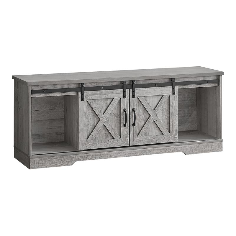 Tv Stand 60 Inch Console Living Room Bedroom Laminate Grey