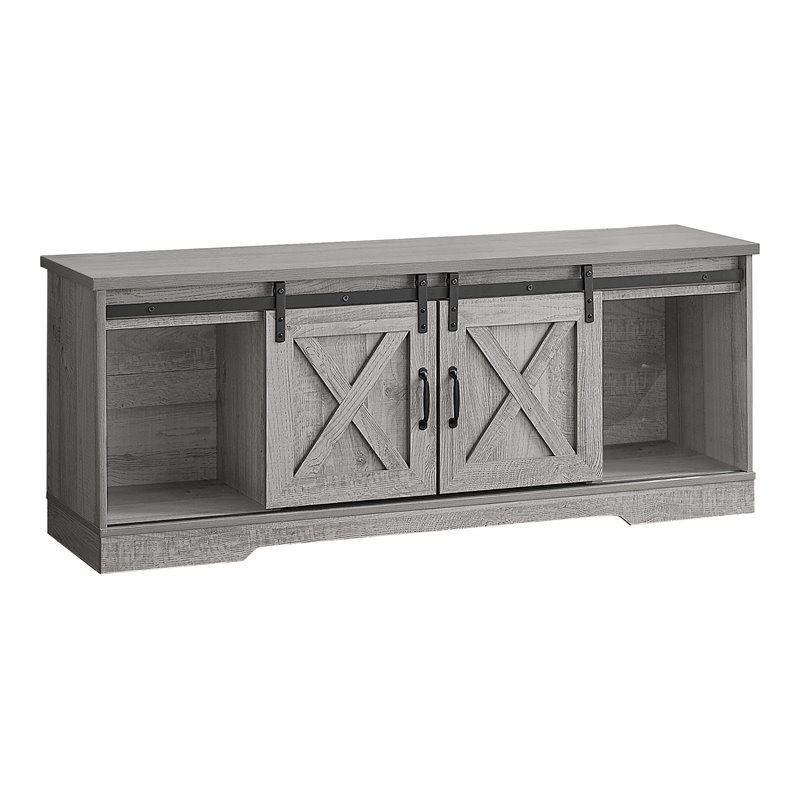 Tv Stand 60 Inch Console Living Room Bedroom Laminate Grey