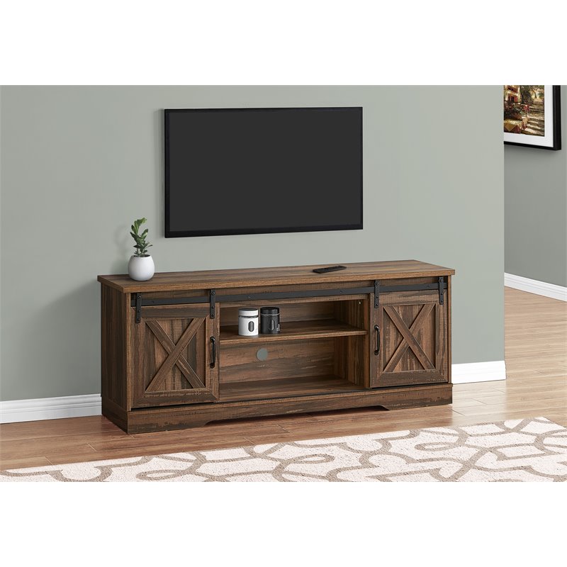 Tv Stand 60 Inch Console Living Room Bedroom Laminate Brown