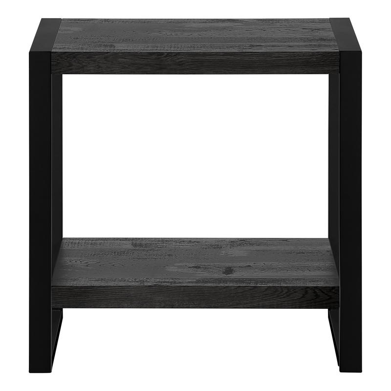 Accent Table Side End Nightstand Lamp Living Room Bedroom Metal Black