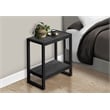 Accent Table Side End Nightstand Lamp Living Room Bedroom Metal Black