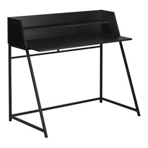 Computer Desk Home Office Laptop Storage Shelves 48&quotL Work Metal Black