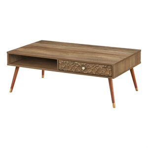 Coffee Table Accent Cocktail Storage Living Room 44&quotL Wood Walnut