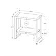 Accent Table Side End Nightstand Lamp Living Room Bedroom Metal Brown