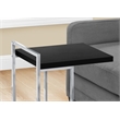 Accent Table C-shaped End Side Snack Living Room Bedroom Metal Black