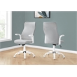 Office Chair Swivel Ergonomic Armrests Computer Desk Work Metal White
