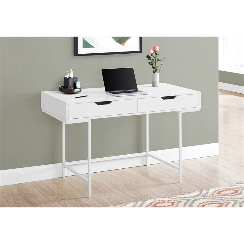 Computer Desk Home Office Laptop Storage Drawers 48