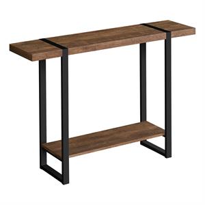 Accent Table Console Entryway Narrow Sofa Bedroom Metal Brown