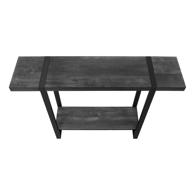 Accent Table Console Entryway Narrow Sofa Bedroom Metal Black