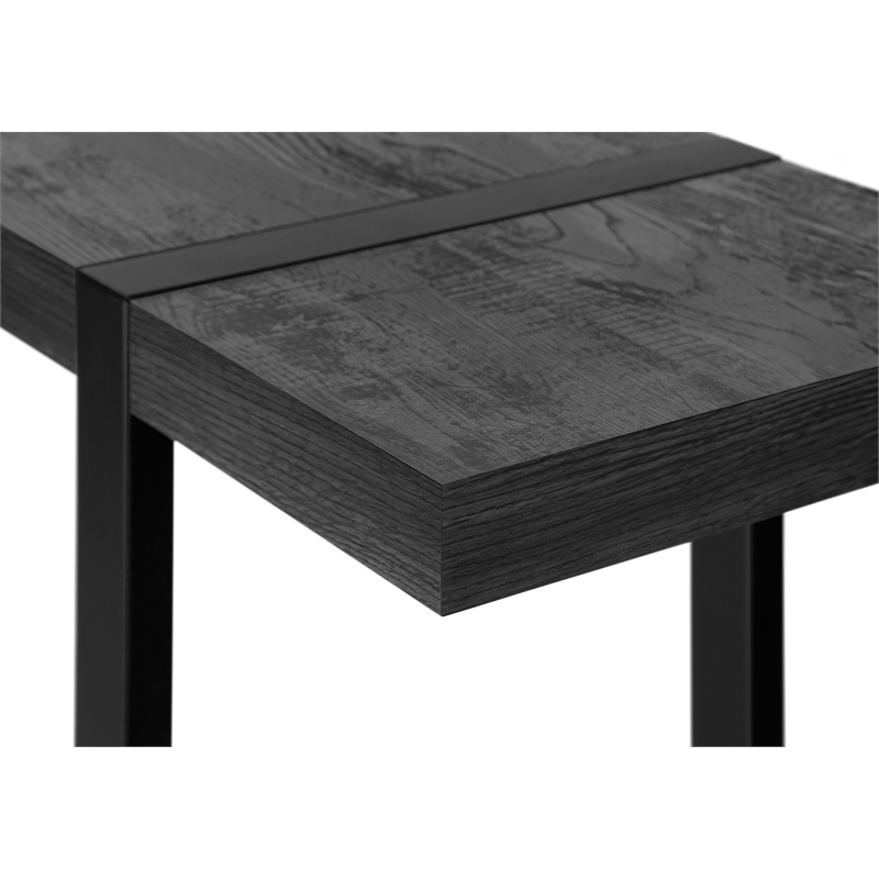 Accent Table Console Entryway Narrow Sofa Bedroom Metal Black