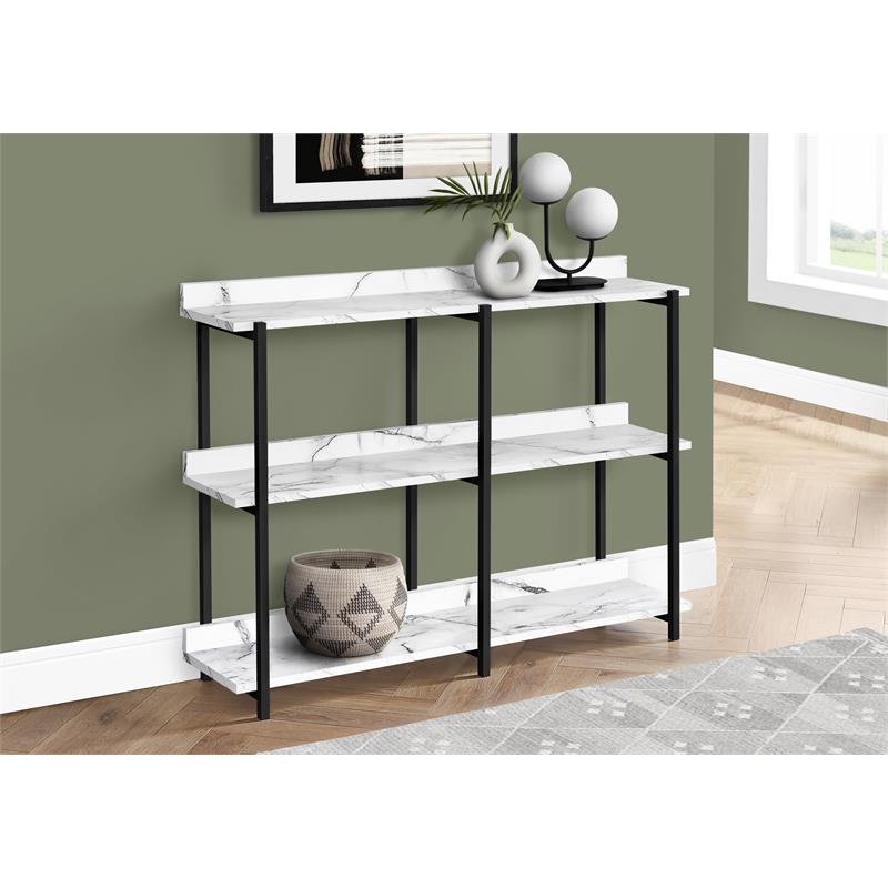 Accent Table Console Entryway Narrow Sofa Bedroom Metal White