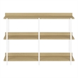Accent Table Console Entryway Narrow Sofa Bedroom Metal Natural/White