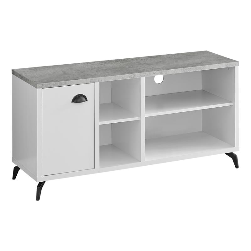 Tv Stand 48 Inch Console Living Room Bedroom Laminate Grey