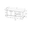 Tv Stand 60 Inch Console Living Room Bedroom Laminate Grey
