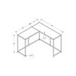 Accent Table Console Narrow Corner Bedroom Metal White Marble Look
