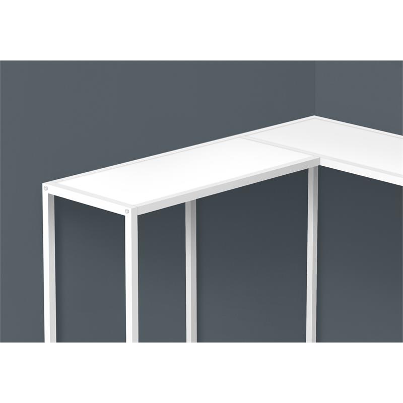 Accent Table Console Entryway Narrow Corner Bedroom Metal White