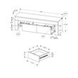 Tv Stand 63 Inch Console Living Room Bedroom Laminate Glossy White