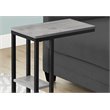 Accent Table C-shaped End Side Snack Living Room Bedroom Metal Grey