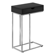 Monarch C-shaped Accent Table in Metal Black