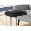 Monarch C-shaped Accent Table in Metal Black