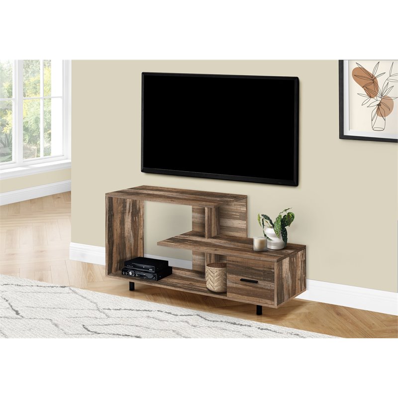 Tv Stand 48 Inch Console Living Room Bedroom Laminate Brown