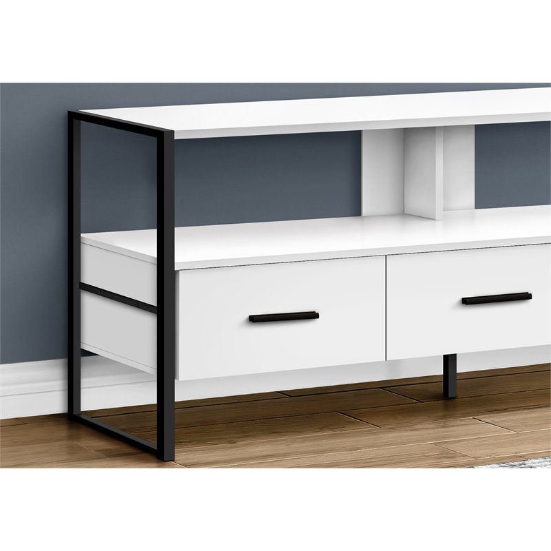 Tv Stand 48 Inch Console Living Room Bedroom Laminate White