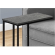 Accent Table C-shaped End Side Snack Living Room Bedroom Metal Grey