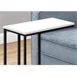 Accent Table C-shaped End Side Snack Living Room Bedroom Metal White