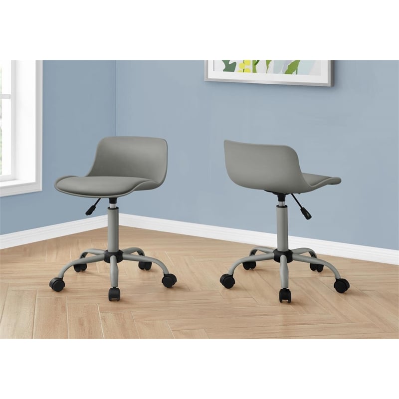 Office Chair Swivel Ergonomic Computer Desk Work Juvenile Metal Grey