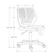 Monarch Juvenile Metal Swivel Ergonomic Office Chair in Black