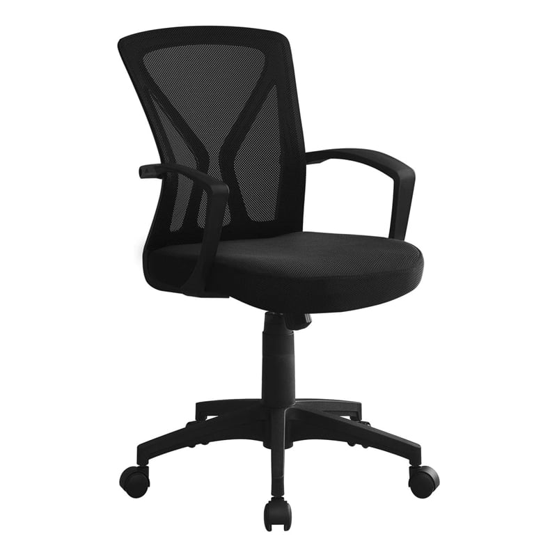 Office Chair Swivel Ergonomic Armrests Computer Desk Work Metal Brown