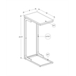 Monarch C-shaped Accent Table in Metal White