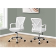Office Chair Swivel Ergonomic Armrests Computer Desk Work Metal White