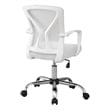 Office Chair Swivel Ergonomic Armrests Computer Desk Work Metal White