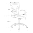 Office Chair Swivel Ergonomic Armrests Computer Desk Work Metal White