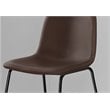 Office Chair Bar Height Standing Computer Desk Work Pu Leather Look Brown