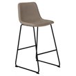 Office Chair Bar Height Standing Computer Desk Work Pu Leather Look Brown