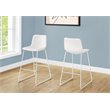 Monarch Faux Leather Office Chair in White Metal Frame