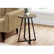 Accent Table Side Round End Nightstand Lamp Bedroom Metal Brown