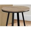 Accent Table Side Round End Nightstand Lamp Bedroom Metal Brown