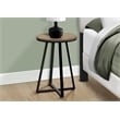Accent Table Side Round End Nightstand Lamp Bedroom Metal Brown