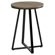 Accent Table Side Round End Nightstand Lamp Bedroom Metal Brown
