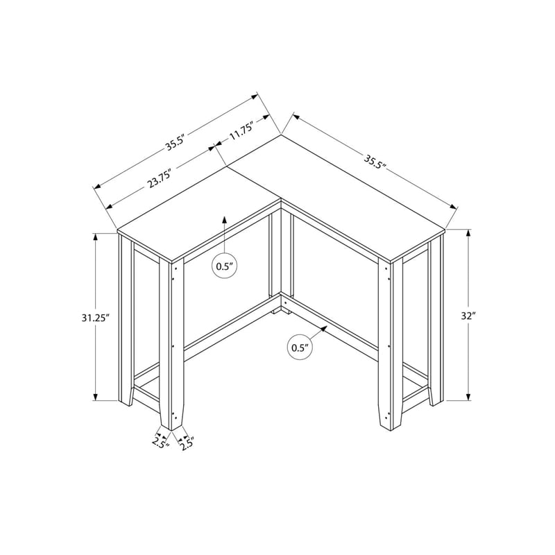 Monarch Console Table in Laminate Black
