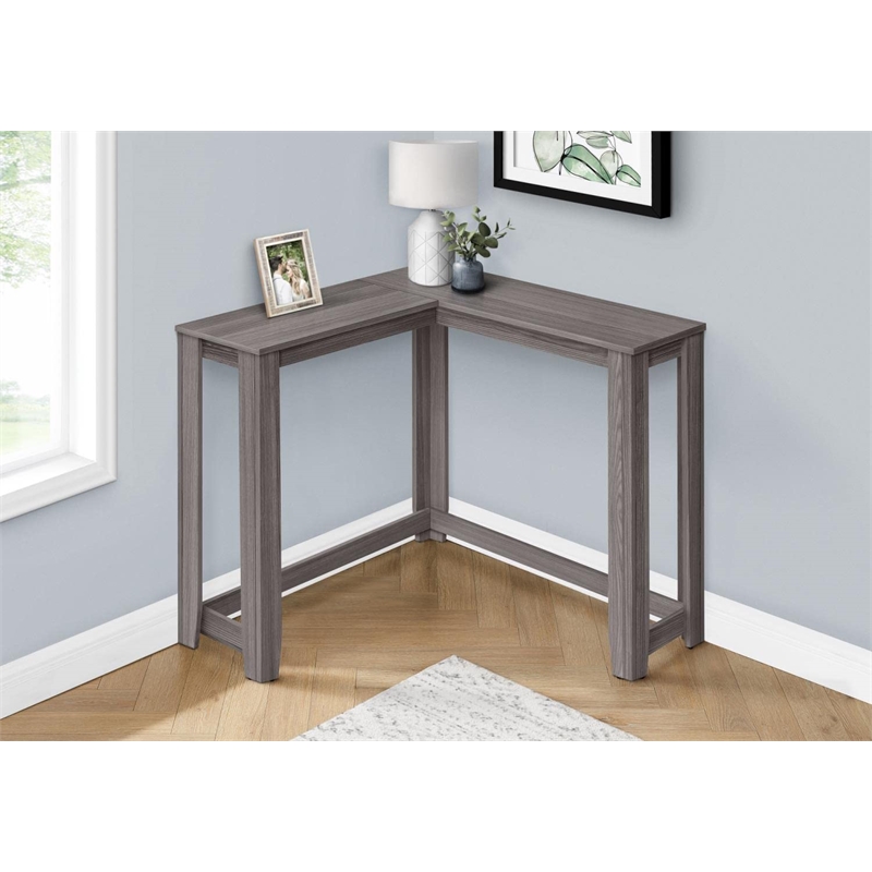 Accent Table Console Entryway Narrow Corner Bedroom Laminate Grey