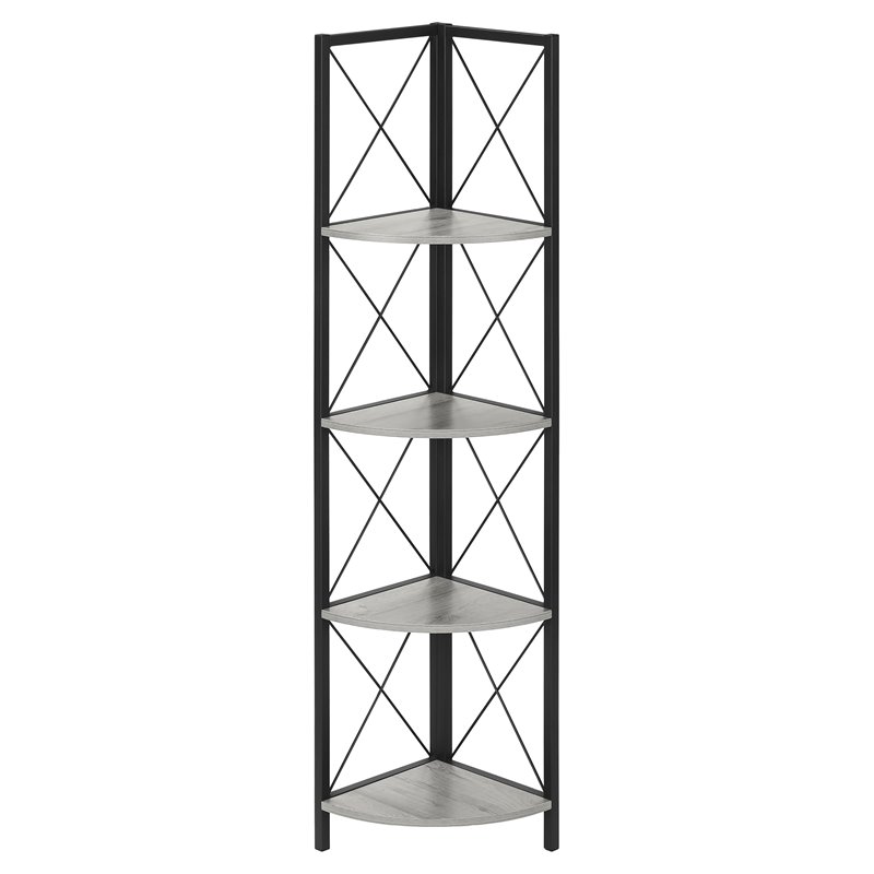 Bookshelf Bookcase Etagere Corner 4 Tier 60