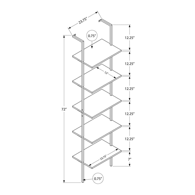 Bookshelf Ladder 5 Tier 72