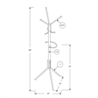 Coat Rack Hall Tree Hanging Bar 6 Hooks Entryway 68