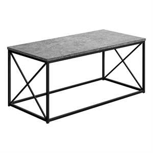 Coffee Table Accent Cocktail Rectangular Living Room 40&quotL Metal Grey