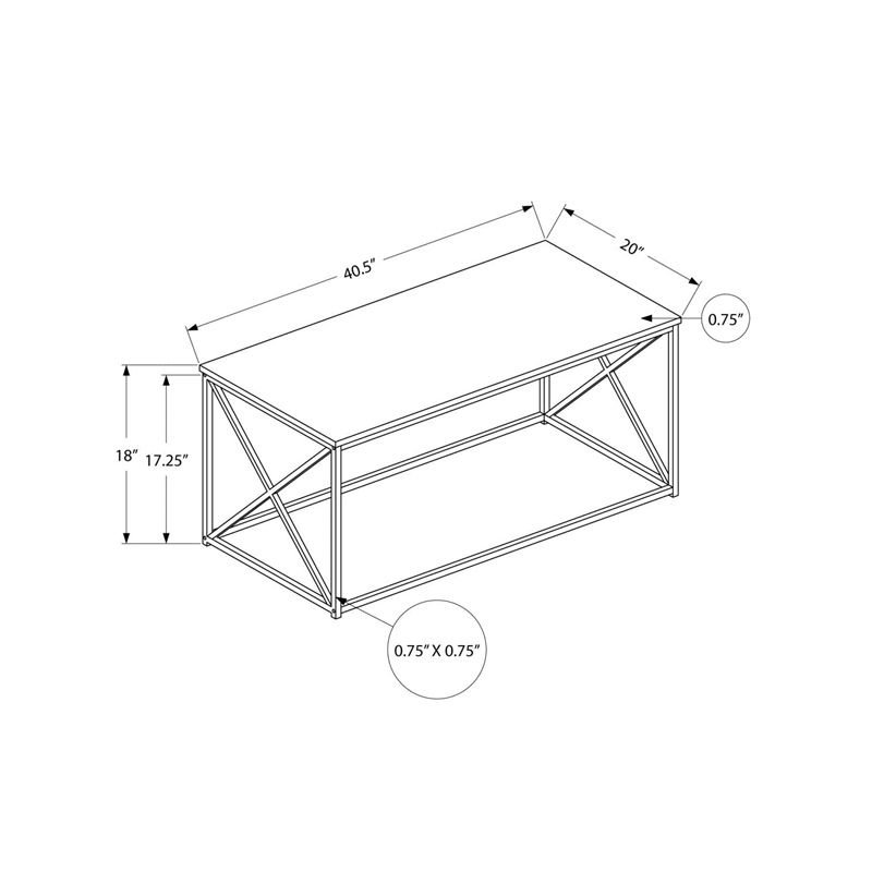 Coffee Table Accent Cocktail Rectangular Living Room 40
