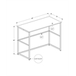 Computer Desk Home Office Laptop Storage Drawers 40